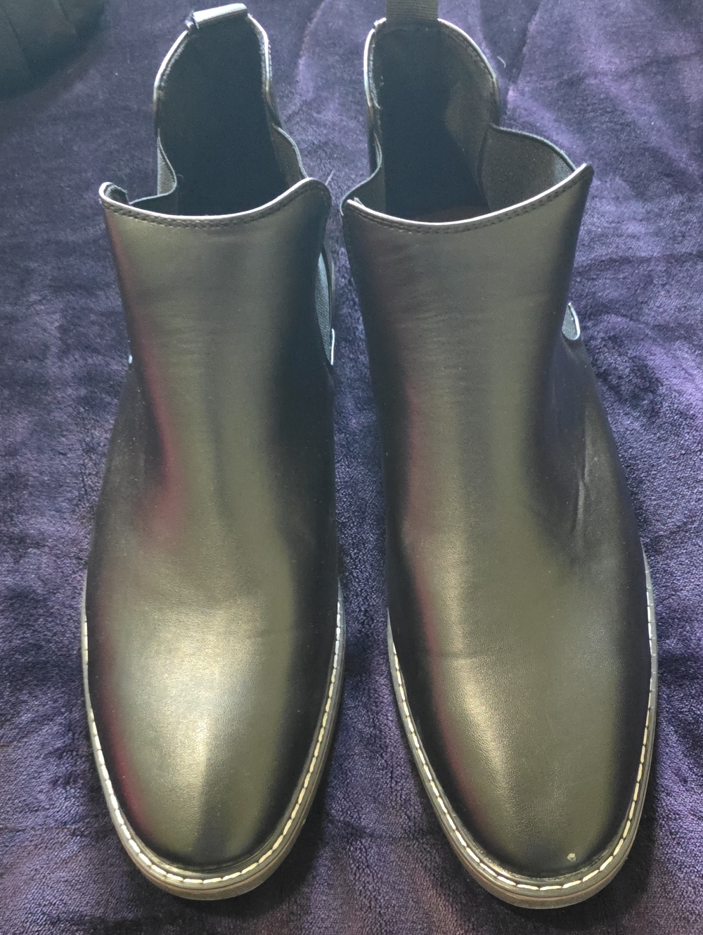 Men's Black Chukka Boots - Smooth Leather Slip-On